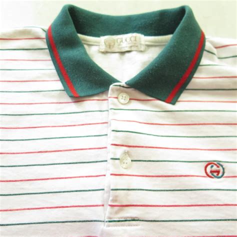 gucci shirt green stripe|gucci golf t shirts.